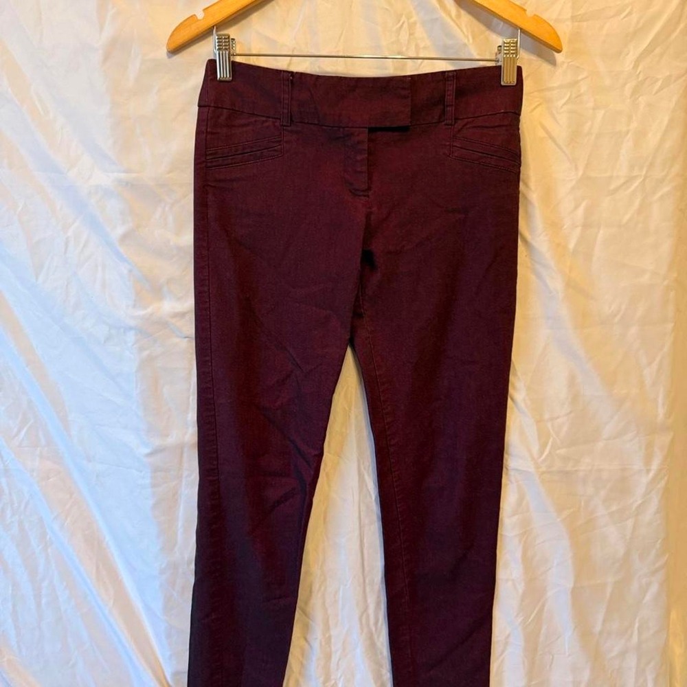 Catch Me I Burgundy cotton, polyester & spandex pants in a size 1